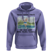 Funny Grandma Tennis Player Gift Hoodie Never Underestimate An Old Lady - Wonder Print Shop