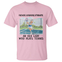 Funny Grandma Tennis Player Gift T Shirt Never Underestimate An Old Lady - Wonder Print Shop