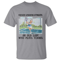 Funny Grandma Tennis Player Gift T Shirt Never Underestimate An Old Lady - Wonder Print Shop
