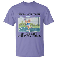 Funny Grandma Tennis Player Gift T Shirt Never Underestimate An Old Lady - Wonder Print Shop