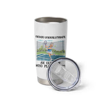 Funny Grandma Tennis Player Gift Tumbler Cup Never Underestimate An Old Lady - Wonder Print Shop