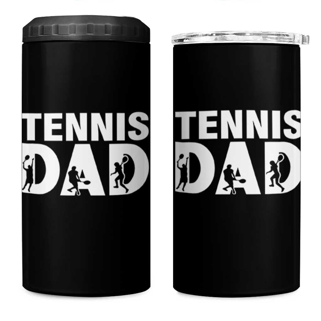 Funny Tennis Dad Life 4 in 1 Can Cooler Tumbler Tennis Player Gift - Wonder Print Shop