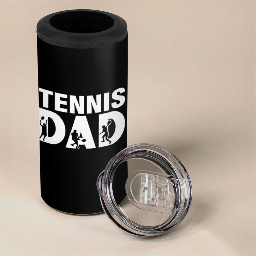Funny Tennis Dad Life 4 in 1 Can Cooler Tumbler Tennis Player Gift - Wonder Print Shop