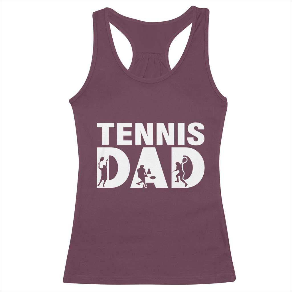 Funny Tennis Dad Life Racerback Tank Top Tennis Player Gift - Wonder Print Shop