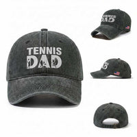Funny Tennis Dad Life Washed Cotton Baseball Cap Tennis Player Gift
