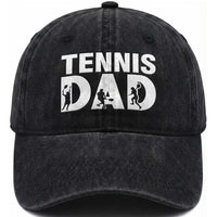 Funny Tennis Dad Life Washed Cotton Baseball Cap Tennis Player Gift