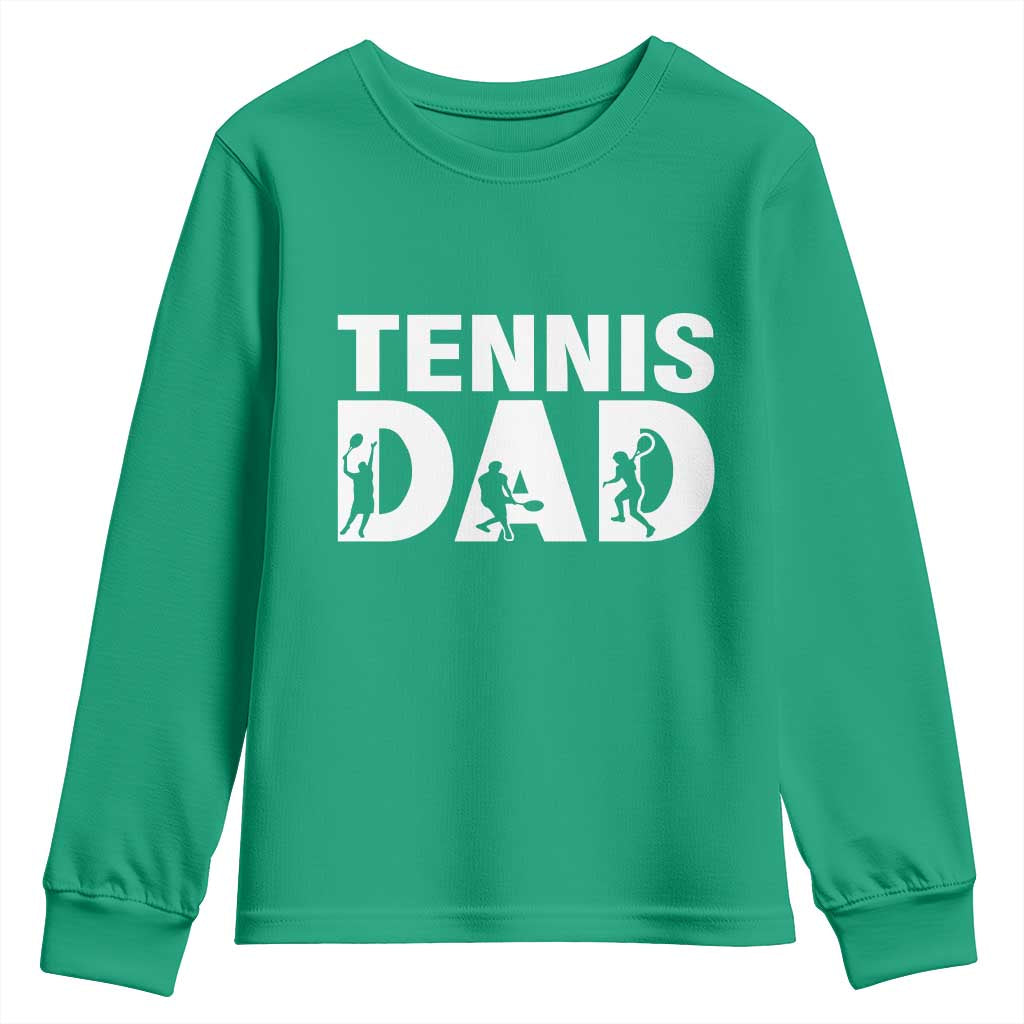 Funny Tennis Dad Life Youth Sweatshirt Tennis Player Gift - Wonder Print Shop