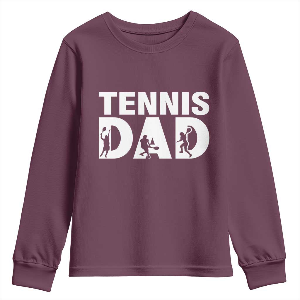 Funny Tennis Dad Life Youth Sweatshirt Tennis Player Gift - Wonder Print Shop