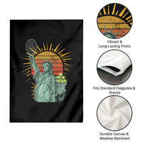 Funny Statue Of Liberty Tennis Player Garden Flag Patriotic Sports Lover - Wonder Print Shop