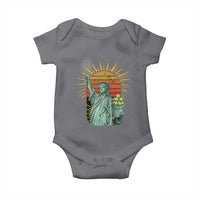 Funny Statue Of Liberty Tennis Player Baby Onesie Patriotic Sports Lover - Wonder Print Shop