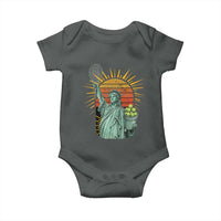 Funny Statue Of Liberty Tennis Player Baby Onesie Patriotic Sports Lover - Wonder Print Shop