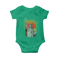 Funny Statue Of Liberty Tennis Player Baby Onesie Patriotic Sports Lover - Wonder Print Shop