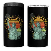 Funny Statue Of Liberty Tennis Player 4 in 1 Can Cooler Tumbler Patriotic Sports Lover - Wonder Print Shop