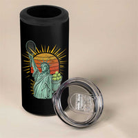 Funny Statue Of Liberty Tennis Player 4 in 1 Can Cooler Tumbler Patriotic Sports Lover - Wonder Print Shop