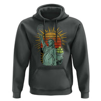 Funny Statue Of Liberty Tennis Player Hoodie Patriotic Sports Lover - Wonder Print Shop
