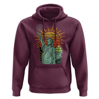 Funny Statue Of Liberty Tennis Player Hoodie Patriotic Sports Lover - Wonder Print Shop