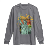 Funny Statue Of Liberty Tennis Player Long Sleeve Shirt Patriotic Sports Lover - Wonder Print Shop