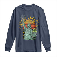 Funny Statue Of Liberty Tennis Player Long Sleeve Shirt Patriotic Sports Lover - Wonder Print Shop