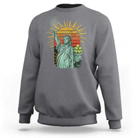 Funny Statue Of Liberty Tennis Player Sweatshirt Patriotic Sports Lover - Wonder Print Shop
