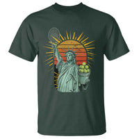 Funny Statue Of Liberty Tennis Player T Shirt Patriotic Sports Lover - Wonder Print Shop
