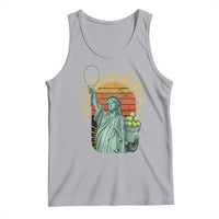 Funny Statue Of Liberty Tennis Player Tank Top Patriotic Sports Lover - Wonder Print Shop