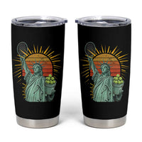 Funny Statue Of Liberty Tennis Player Tumbler Cup Patriotic Sports Lover - Wonder Print Shop