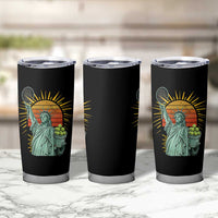 Funny Statue Of Liberty Tennis Player Tumbler Cup Patriotic Sports Lover - Wonder Print Shop