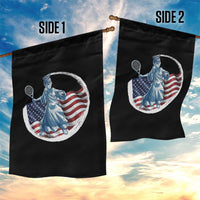 Funny Statue Of Liberty Tennis Player Garden Flag USA Pride Female Tennis Gift - Wonder Print Shop