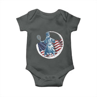 Funny Statue Of Liberty Tennis Player Baby Onesie USA Pride Female Tennis Gift - Wonder Print Shop