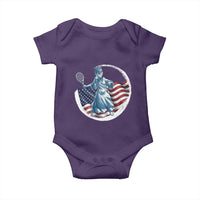 Funny Statue Of Liberty Tennis Player Baby Onesie USA Pride Female Tennis Gift - Wonder Print Shop