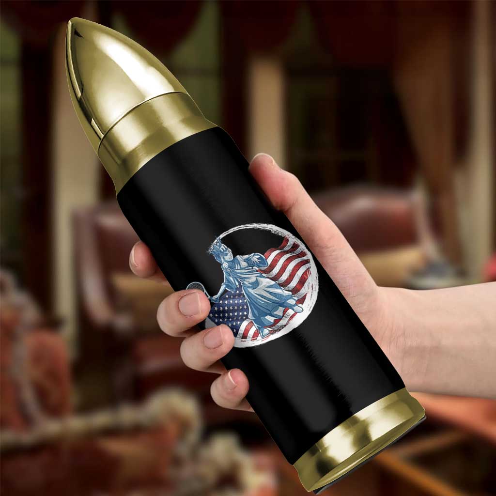 Funny Statue Of Liberty Tennis Player Bullet Tumbler USA Pride Female Tennis Gift - Wonder Print Shop