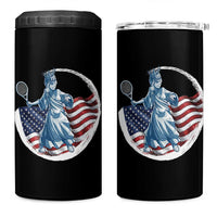 Funny Statue Of Liberty Tennis Player 4 in 1 Can Cooler Tumbler USA Pride Female Tennis Gift - Wonder Print Shop