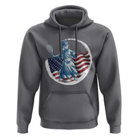 Funny Statue Of Liberty Tennis Player Hoodie USA Pride Female Tennis Gift - Wonder Print Shop