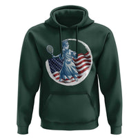 Funny Statue Of Liberty Tennis Player Hoodie USA Pride Female Tennis Gift - Wonder Print Shop