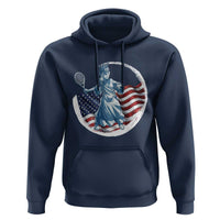 Funny Statue Of Liberty Tennis Player Hoodie USA Pride Female Tennis Gift - Wonder Print Shop