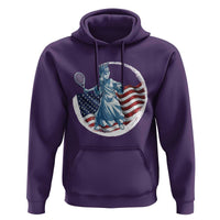 Funny Statue Of Liberty Tennis Player Hoodie USA Pride Female Tennis Gift - Wonder Print Shop