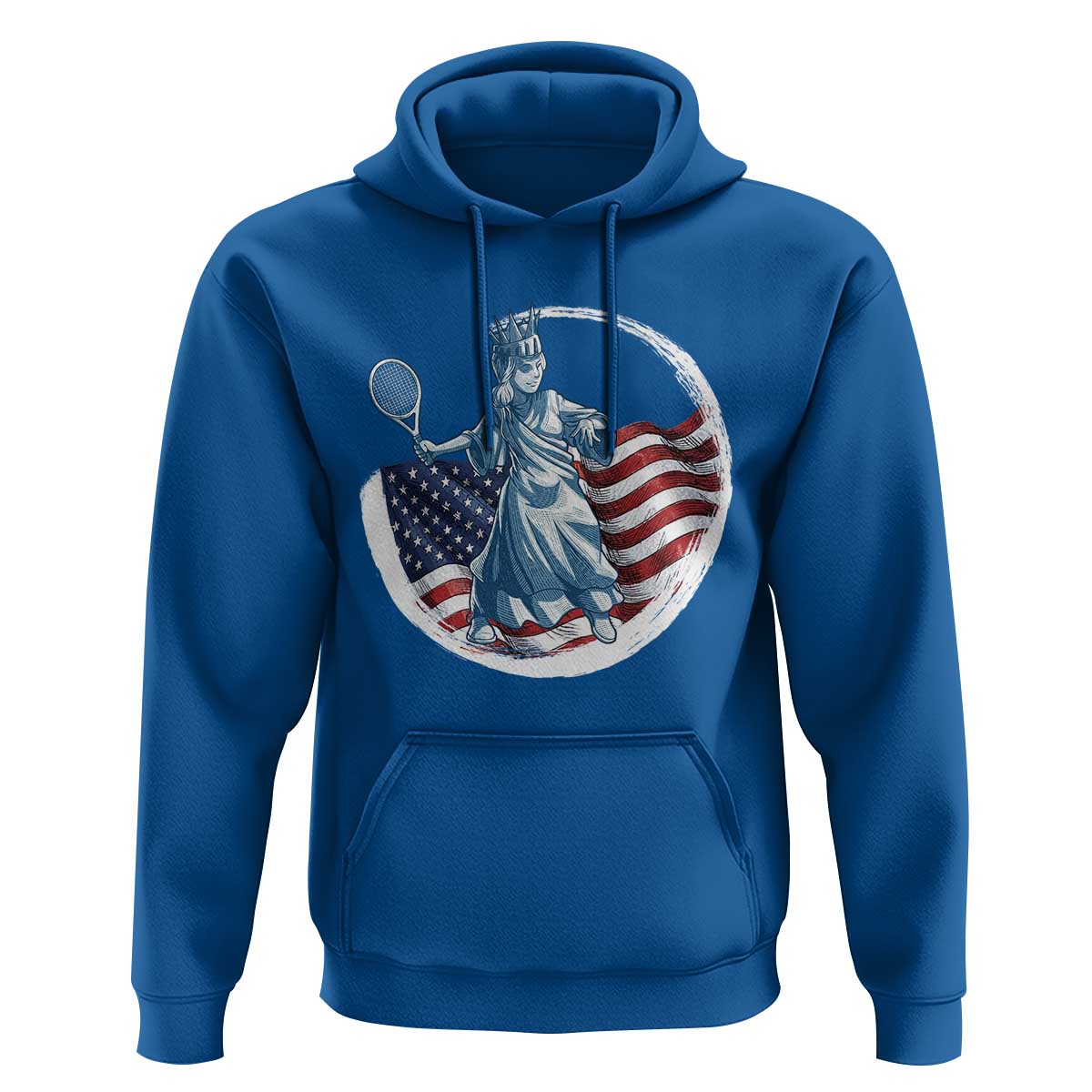 Funny Statue Of Liberty Tennis Player Hoodie USA Pride Female Tennis Gift - Wonder Print Shop