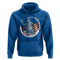 Funny Statue Of Liberty Tennis Player Hoodie USA Pride Female Tennis Gift - Wonder Print Shop