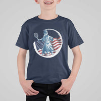 Funny Statue Of Liberty Tennis Player T Shirt For Kid USA Pride Female Tennis Gift - Wonder Print Shop