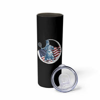 Funny Statue Of Liberty Tennis Player Skinny Tumbler USA Pride Female Tennis Gift - Wonder Print Shop