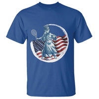 Funny Statue Of Liberty Tennis Player T Shirt USA Pride Female Tennis Gift - Wonder Print Shop