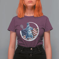 Funny Statue Of Liberty Tennis Player T Shirt For Women USA Pride Female Tennis Gift - Wonder Print Shop