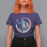 Funny Statue Of Liberty Tennis Player T Shirt For Women USA Pride Female Tennis Gift - Wonder Print Shop