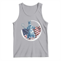 Funny Statue Of Liberty Tennis Player Tank Top USA Pride Female Tennis Gift - Wonder Print Shop