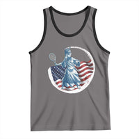 Funny Statue Of Liberty Tennis Player Tank Top USA Pride Female Tennis Gift - Wonder Print Shop