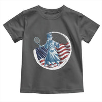 Funny Statue Of Liberty Tennis Player Toddler T Shirt USA Pride Female Tennis Gift - Wonder Print Shop