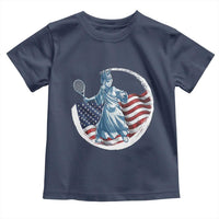 Funny Statue Of Liberty Tennis Player Toddler T Shirt USA Pride Female Tennis Gift - Wonder Print Shop