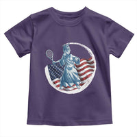Funny Statue Of Liberty Tennis Player Toddler T Shirt USA Pride Female Tennis Gift - Wonder Print Shop