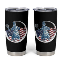 Funny Statue Of Liberty Tennis Player Tumbler Cup USA Pride Female Tennis Gift - Wonder Print Shop