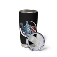 Funny Statue Of Liberty Tennis Player Tumbler Cup USA Pride Female Tennis Gift - Wonder Print Shop